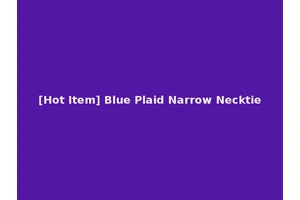 [Hot Item] Blue Plaid Narrow Necktie