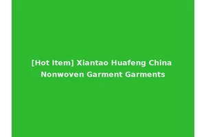 [Hot Item] Xiantao Huafeng China Nonwoven Garment Garments