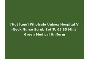 [Hot Item] Wholsale Unisex Hospital V-Neck Nurse Scrub Set Tc 65 35 Mint Green Medical Uniform