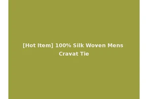 [Hot Item] 100% Silk Woven Mens Cravat Tie