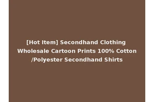 [Hot Item] Secondhand Clothing Wholesale Cartoon Prints 100% Cotton/Polyester Secondhand Shirts