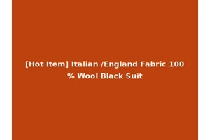 [Hot Item] Italian /England Fabric 100% Wool Black Suit