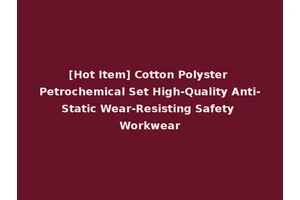 [Hot Item] Cotton Polyster Petrochemical Set High-Quality Anti-Static Wear-Resisting Safety Workwear