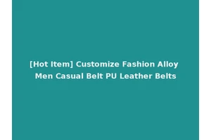[Hot Item] Customize Fashion Alloy Men Casual Belt PU Leather Belts