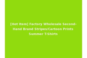 [Hot Item] Factory Wholesale Second-Hand Brand Stripes/Cartoon Prints Summer T-Shirts