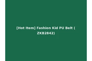 [Hot Item] Fashion Kid PU Belt (ZKB2842)