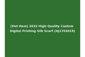 [Hot Item] 2022 High Quality Custom Digital Printing Silk Scarf (HJ1703019)
