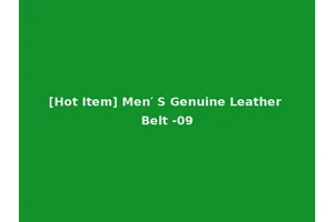 [Hot Item] Men′ S Genuine Leather Belt -09