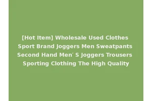 [Hot Item] Wholesale Used Clothes Sport Brand Joggers Men Sweatpants Second Hand Men′ S Joggers Trousers Sporting Clothing The High Quality
