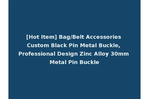 [Hot Item] Bag/Belt Accessories Custom Black Pin Metal Buckle, Professional Design Zinc Alloy 30mm Metal Pin Buckle