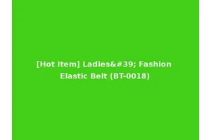 [Hot Item] Ladies' Fashion Elastic Belt (BT-0018)