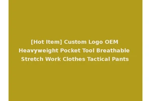 [Hot Item] Custom Logo OEM Heavyweight Pocket Tool Breathable Stretch Work Clothes Tactical Pants