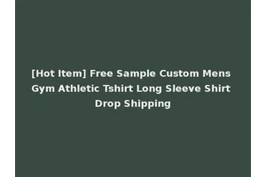 [Hot Item] Free Sample Custom Mens Gym Athletic Tshirt Long Sleeve Shirt Drop Shipping