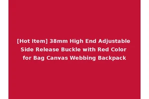 [Hot Item] 38mm High End Adjustable Side Release Buckle with Red Color for Bag Canvas Webbing Backpack