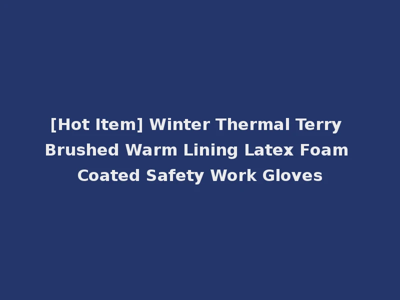 [Hot Item] Winter Thermal Terry Brushed Warm Lining Latex Foam Coated Safety Work Gloves