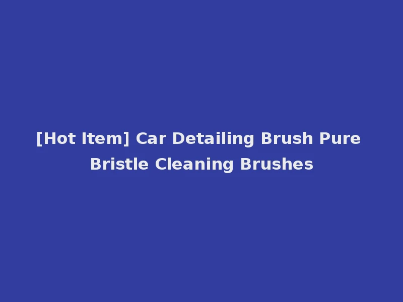 [Hot Item] Car Detailing Brush Pure Bristle Cleaning Brushes