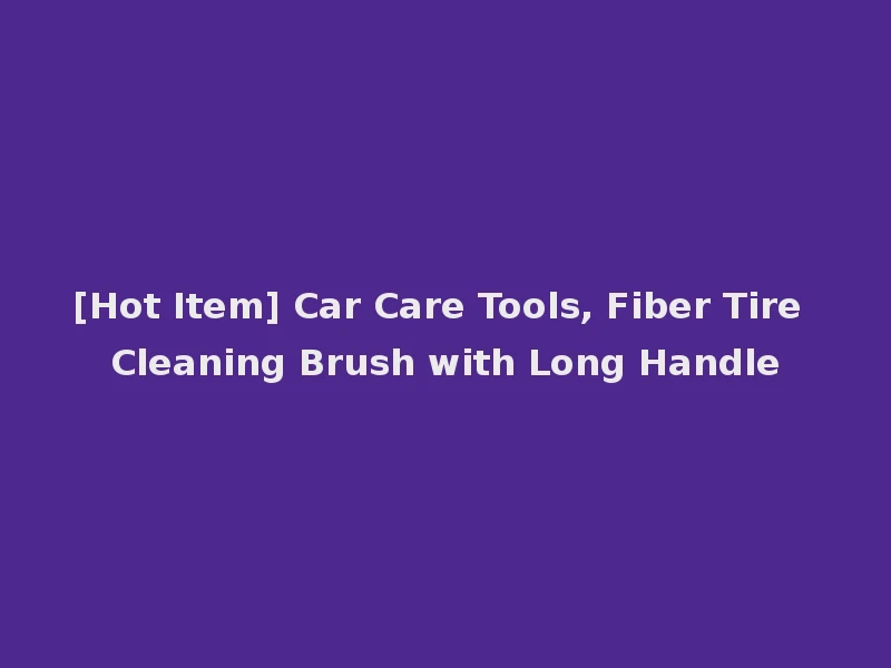 [Hot Item] Car Care Tools, Fiber Tire Cleaning Brush with Long Handle