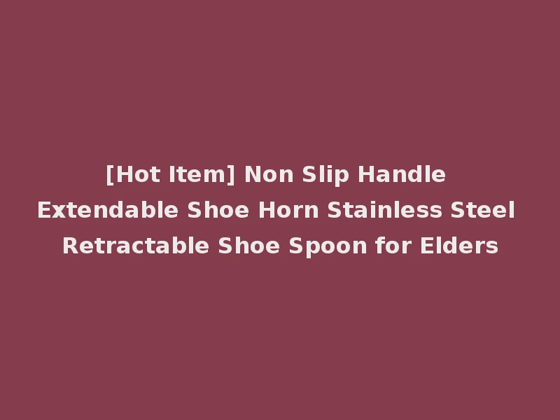[Hot Item] Non Slip Handle Extendable Shoe Horn Stainless Steel Retractable Shoe Spoon for Elders