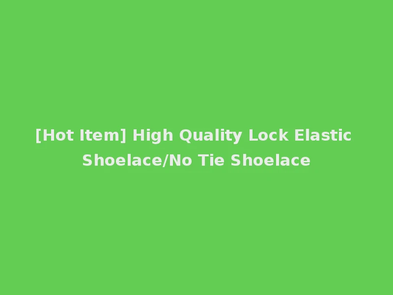 [Hot Item] High Quality Lock Elastic Shoelace/No Tie Shoelace