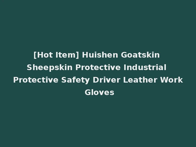 [Hot Item] Huishen Goatskin Sheepskin Protective Industrial Protective Safety Driver Leather Work Gloves