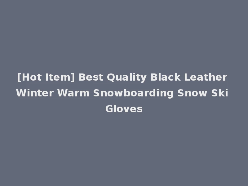 [Hot Item] Best Quality Black Leather Winter Warm Snowboarding Snow Ski Gloves
