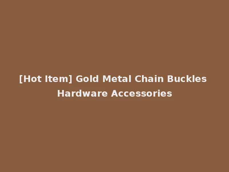 [Hot Item] Gold Metal Chain Buckles Hardware Accessories