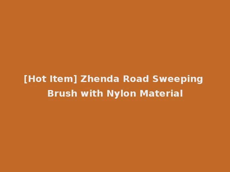 [Hot Item] Zhenda Road Sweeping Brush with Nylon Material