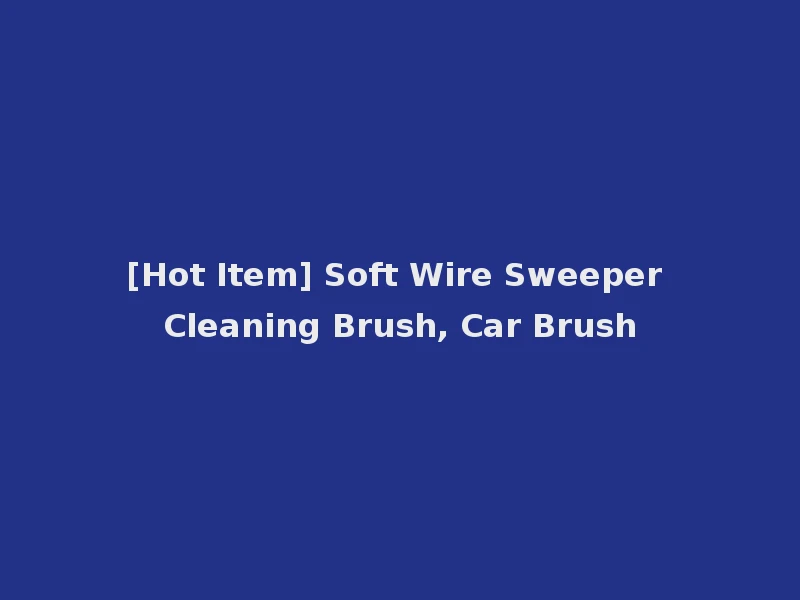 [Hot Item] Soft Wire Sweeper Cleaning Brush, Car Brush