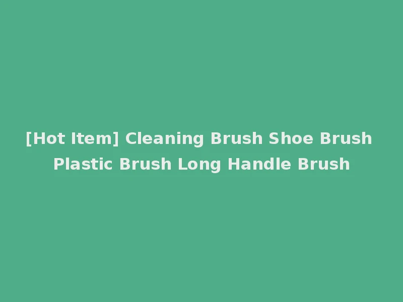 [Hot Item] Cleaning Brush Shoe Brush Plastic Brush Long Handle Brush