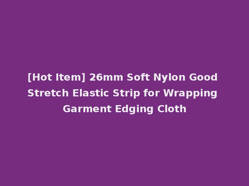 [Hot Item] 26mm Soft Nylon Good Stretch Elastic Strip for Wrapping Garment Edging Cloth