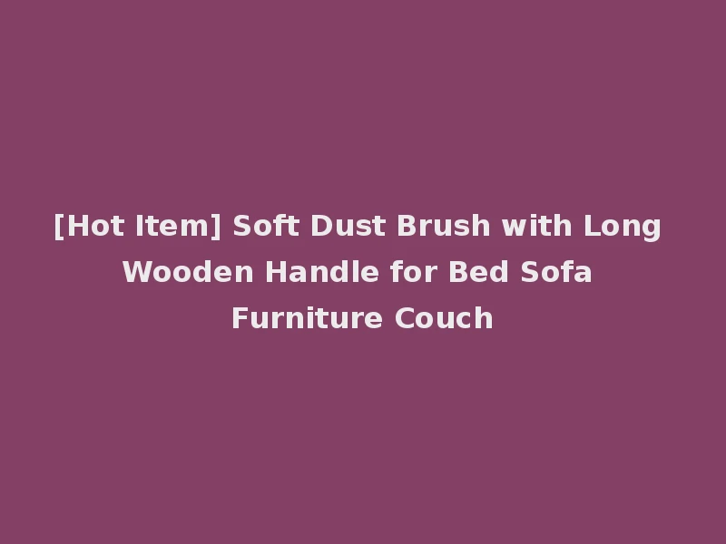 [Hot Item] Soft Dust Brush with Long Wooden Handle for Bed Sofa Furniture Couch