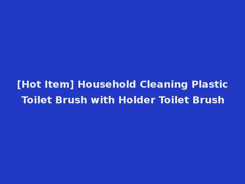 [Hot Item] Household Cleaning Plastic Toilet Brush with Holder Toilet Brush