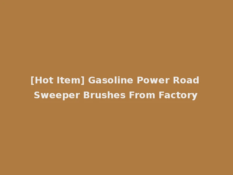 [Hot Item] Gasoline Power Road Sweeper Brushes From Factory