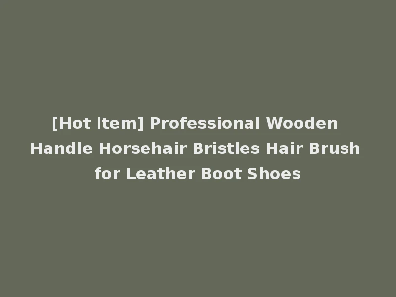 [Hot Item] Professional Wooden Handle Horsehair Bristles Hair Brush for Leather Boot Shoes
