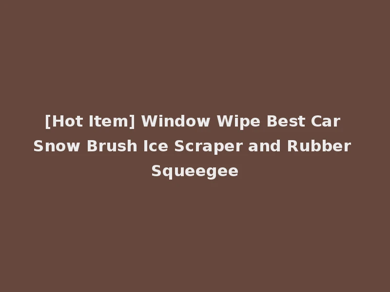 [Hot Item] Window Wipe Best Car Snow Brush Ice Scraper and Rubber Squeegee