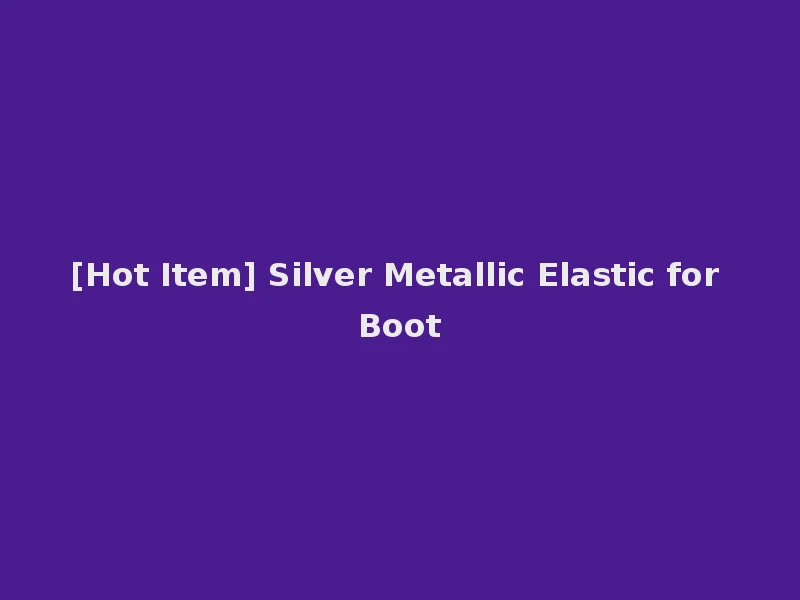 [Hot Item] Silver Metallic Elastic for Boot
