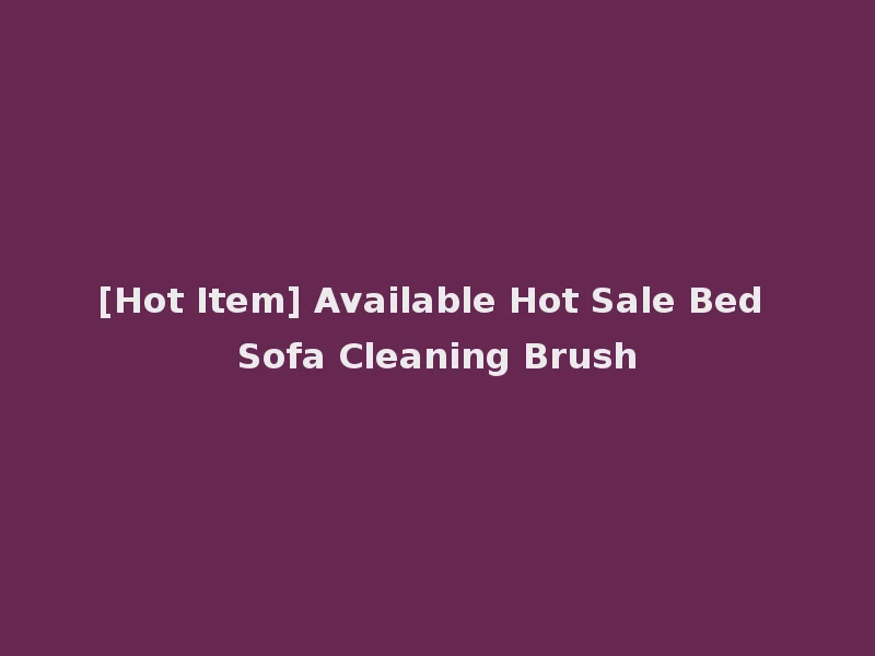 [Hot Item] Available Hot Sale Bed Sofa Cleaning Brush