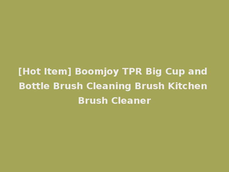 [Hot Item] Boomjoy TPR Big Cup and Bottle Brush Cleaning Brush Kitchen Brush Cleaner