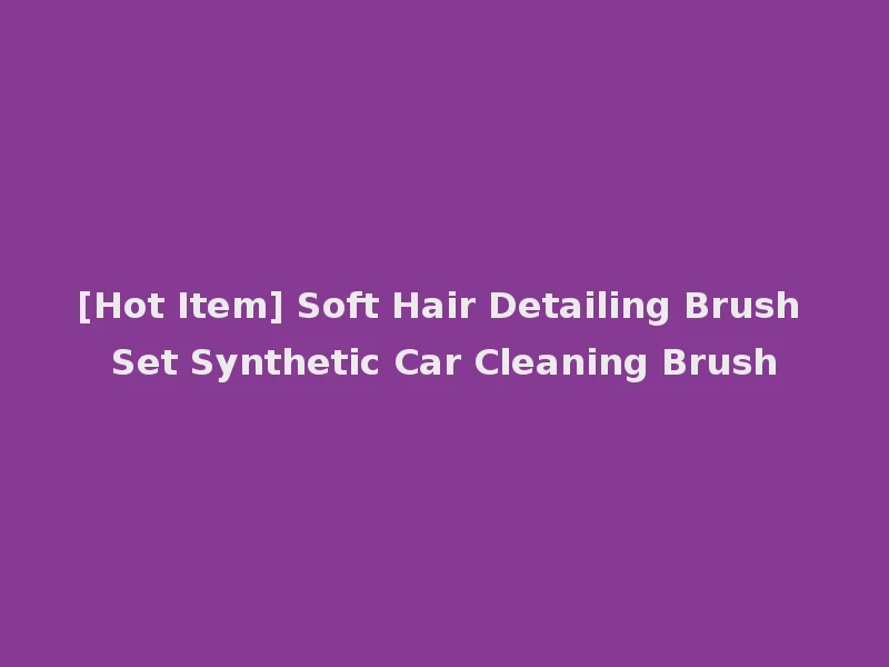 [Hot Item] Soft Hair Detailing Brush Set Synthetic Car Cleaning Brush