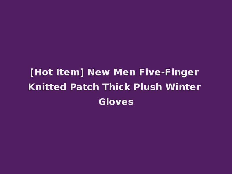 [Hot Item] New Men Five-Finger Knitted Patch Thick Plush Winter Gloves