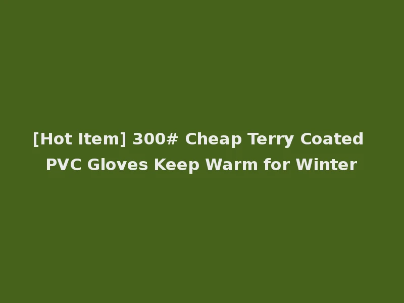 [Hot Item] 300# Cheap Terry Coated PVC Gloves Keep Warm for Winter