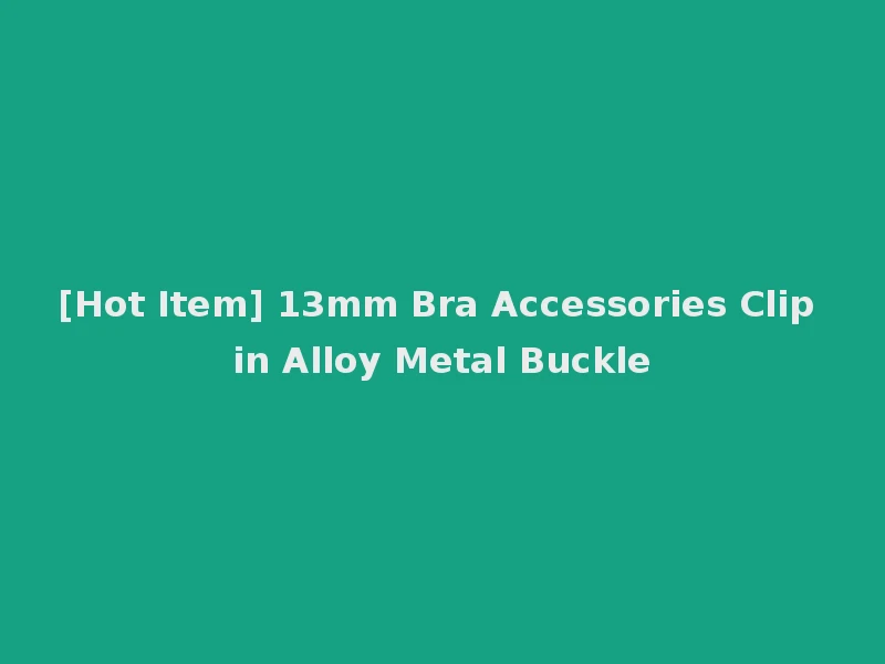 [Hot Item] 13mm Bra Accessories Clip in Alloy Metal Buckle