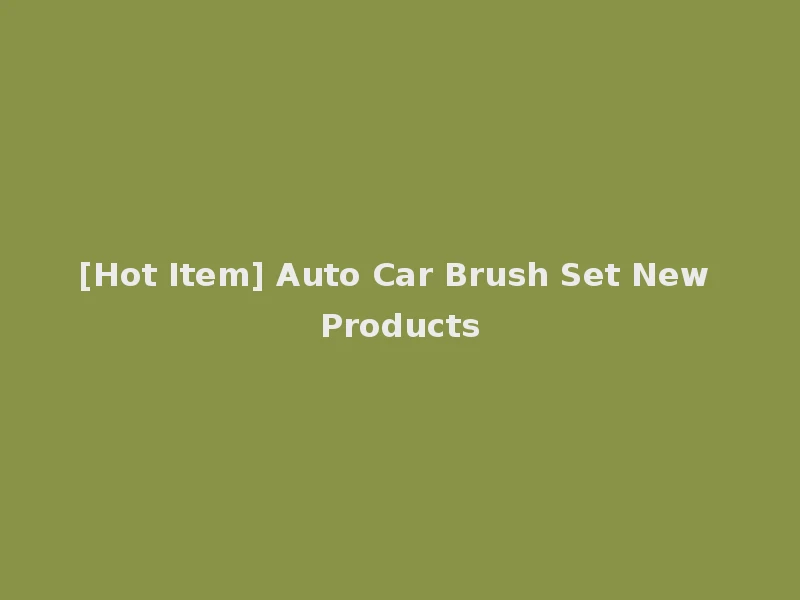 [Hot Item] Auto Car Brush Set New Products