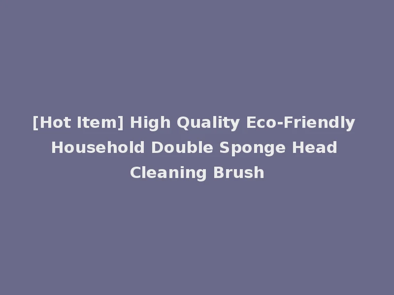 [Hot Item] High Quality Eco-Friendly Household Double Sponge Head Cleaning Brush