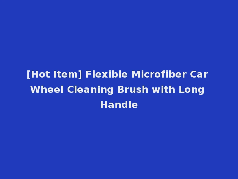 [Hot Item] Flexible Microfiber Car Wheel Cleaning Brush with Long Handle