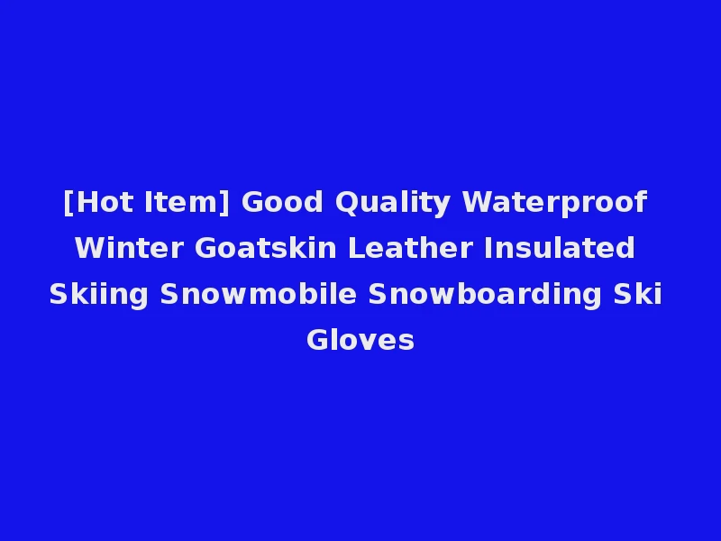 [Hot Item] Good Quality Waterproof Winter Goatskin Leather Insulated Skiing Snowmobile Snowboarding Ski Gloves