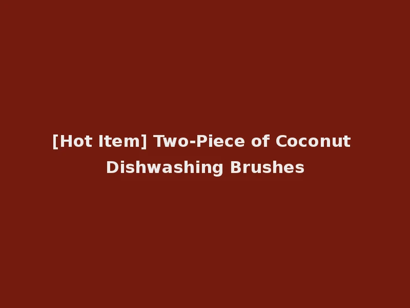 [Hot Item] Two-Piece of Coconut Dishwashing Brushes