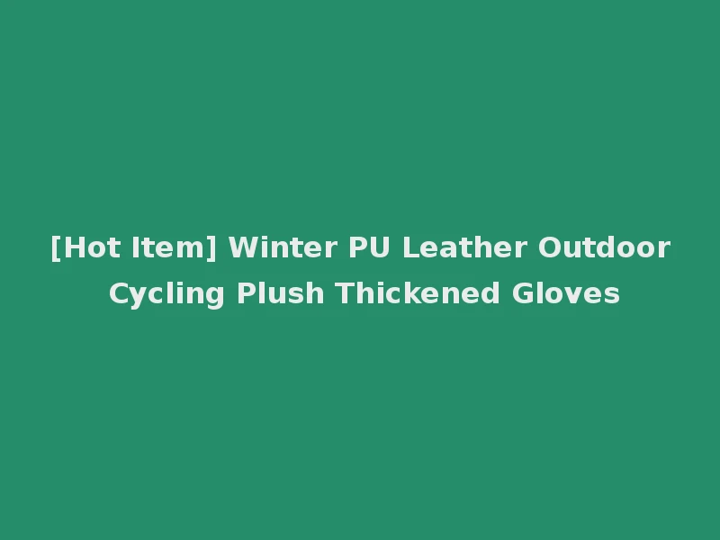 [Hot Item] Winter PU Leather Outdoor Cycling Plush Thickened Gloves