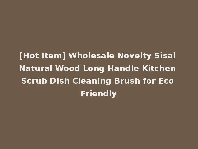 [Hot Item] Wholesale Novelty Sisal Natural Wood Long Handle Kitchen Scrub Dish Cleaning Brush for Eco Friendly
