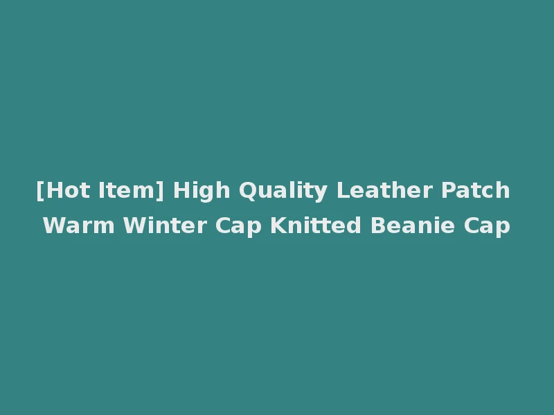 [Hot Item] High Quality Leather Patch Warm Winter Cap Knitted Beanie Cap